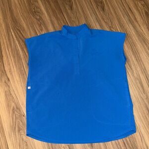 FIGS Technical Collection Rafaela Scrub Top Royal Blue Women's XXS